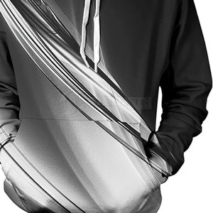 Sweats à capuche imprimés, sweat à capuche imprimé tendance, tissu doux, pull-over, vêtements décontractés, style streetwear, confort quotidien, sweats à capuche imprimés - Product Image 3