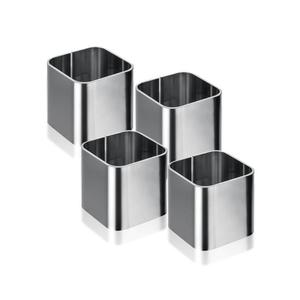 Stainless Steel Napkin Rings with Sleek Lines and a Polished Surface for Contemporary Dining <b>Table</b> Arrangements - Product Image 2