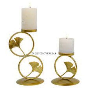 โต๊ะโลหะชุบทองสำหรับงานหนักดีไซน์เนอร์ตกแต่งแบบศิลปะแนวชนบทแนววินเทจเชิงเทียนเฮอริเคน - Product Image 4