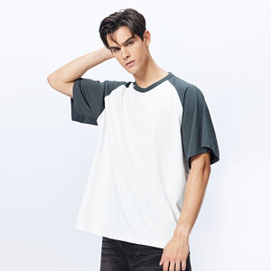 Venta al por mayor de encargo de alta calidad 100% algodón de los hombres casuales al aire libre camisetas cortas para todo el día - Product Image 4