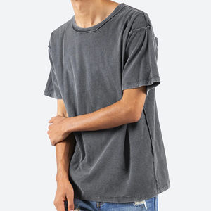 Camiseta de Hombre con Diseño de Logotipo Personalizado, Lavado Ácido, Alta Calidad, 100% Algodón, Hombros Caídos, Talla Grande, 2026 - Product Image 6