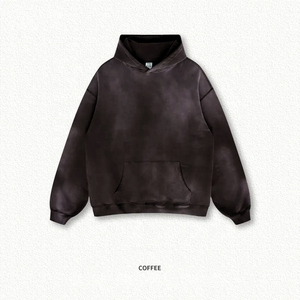 Sweat-shirts et hoodies délavés de haute qualité pour homme et femme, marque de mode, coupe ample, épaules tombantes - Product Image 3