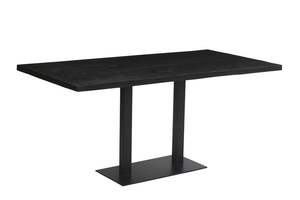 Meubles de salle à manger modernes, plateau en bois massif, pieds en fer robustes, base noire élégante, design artisanal robuste, contemporain - Product Image 6