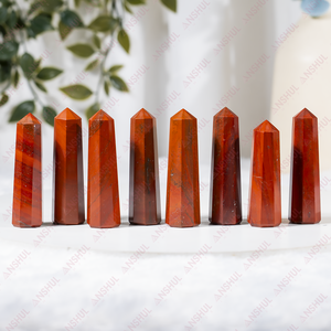 Vendita all'ingrosso di obelischi/punte di diaspro rosso da 1 kg, cristalli naturali lucidati per la guarigione, la meditazione e la decorazione a prezzo di ingrosso. - Product Image 1
