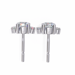 Boucles d'oreilles en or 18 carats avec diamants de laboratoire pour femmes, design unique, fiançailles, mariage, bijoux fins, certifiés IGI, luxe, premium, élégants - Product Image 2