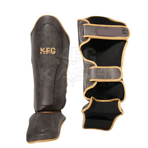Protège-tibias de haute qualité pour les arts martiaux, avec rembourrage doux et sangles, pour l'entraînement au kickboxing et en salle de sport. - Product Image 2