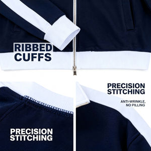 Sudadera con Capucha de Punto Personalizada, Transpirable, Estilo Urbano, con Bloques de Color, Forro Polar Grueso, Resistente al Viento, Lana/Poliéster, Talla Grande - Product Image 4