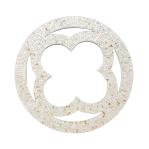 กระจกม็อบทำมือแขวนผนังรูปดอกไม้ทรงกลมสวยงามสำหรับตกแต่งบ้านจากเวียดนาม - Product Image 4