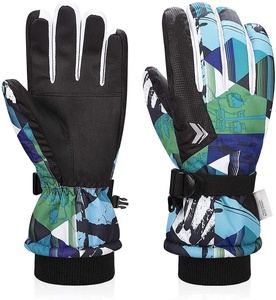 Prix de gros Gants de ski en cuir Écran tactile Gants de ski snowboard d'hiver pour unisexe Durable Respirant pour les sports de neige OEM - Product Image 1