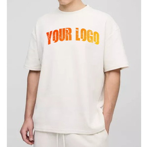 High Quality 100% Cotton White Luxury <b>Tshirt</b> Unisex Custom Print Logo Fit Blank 100% cotton T-shirt for men loose fit printed - Product Image 1