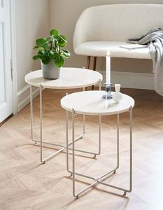 Tables d'appoint industrielles modernes avec cadres métalliques audacieux pour un décor saisissant et fonctionnel - Product Image 3
