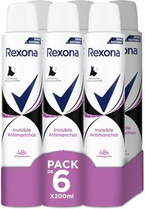 Desodorante Antitranspirante Invisible Rexona para Mujer Black&White 200ml (Paquete de 6) - Product Image 6