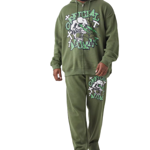 ชุดวอร์มพิมพ์ลายพัฟสำหรับผู้ชายชุดวิ่งออกกำลังกายผ้าฟลีซสำหรับผู้ชาย - Product Image 1