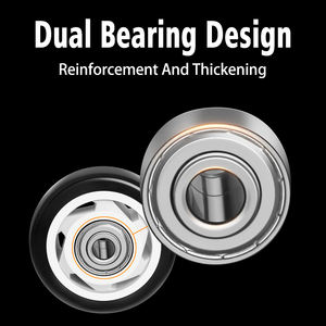 4-teiliges set schwarz pvc leichte möbel rollen doppelschaltung kugellager drehrad gewindestiel rollen mit bremse - Product Image 5