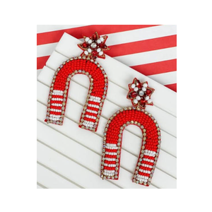 Custom Clemson Tigers hecho a mano Gameday Beaded Earrings-amarillo y púrpura Tiger Paw Design Seed Beaded Earrings - Product Image 3