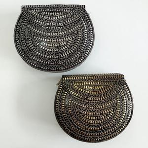 Embrague de latón natural de la mejor calidad, bolso de mano dorado de noche nupcial de diseñador hecho a mano para novia de HF CRAFT - Product Image 1