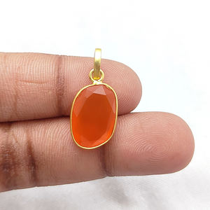 925 Sterling Silver Birthstone Pendentif Cornaline Gemstone Bezel Charm avec Lunette Fantaisie Inégale Bijoux En Gros pour Les Chrétiens - Product Image 6