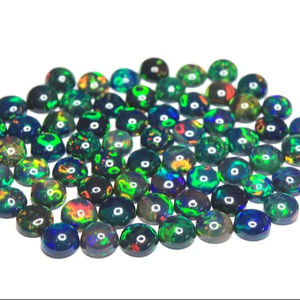 Fournisseur OEM Opale Éthiopienne Naturelle 5 mm Forme Ronde Cabochon, Multicolore Flash Vente en Gros pour Fabricant de Bijoux - Product Image 1