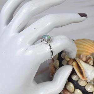 Anillo de Ópalo Etíope Natural en Bruto para Él y Ella, Joyería de Plata de Ley para Boda, Hecho en India - Product Image 3