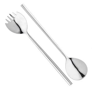 Servidor de ensaladas de acero inoxidable, juego de cubiertos de Metal, cuchara y tenedor para servir ensalada, nuevo diseño - Product Image 1
