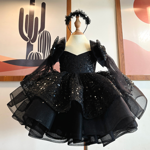 Vestido de princesa de lentejuelas para niñas Perfecto para fiestas de cumpleaños y desfiles de moda Elegante Adorable para niños menores de 12 años Entrega rápida - Product Image 4