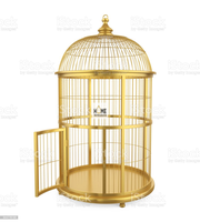 Cage métallique de luxe pour les oiseaux, accessoire pour animaux domestiques, grand gabarit, cage à oiseau, modèle de créateur, maille métallique Antique, vente en gros