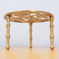 Table d'appoint marocaine en métal, meuble de salon, table basse avec finition antique en aluminium coulé, table d'appoint industrielle