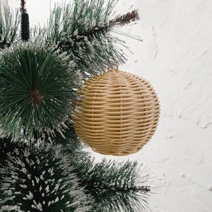 Boule de Noël en rotin tissé à la main, écologique, couleur naturelle, décoration de Noël pour les acheteurs en gros, pour la décoration de la maison - Product Image 2