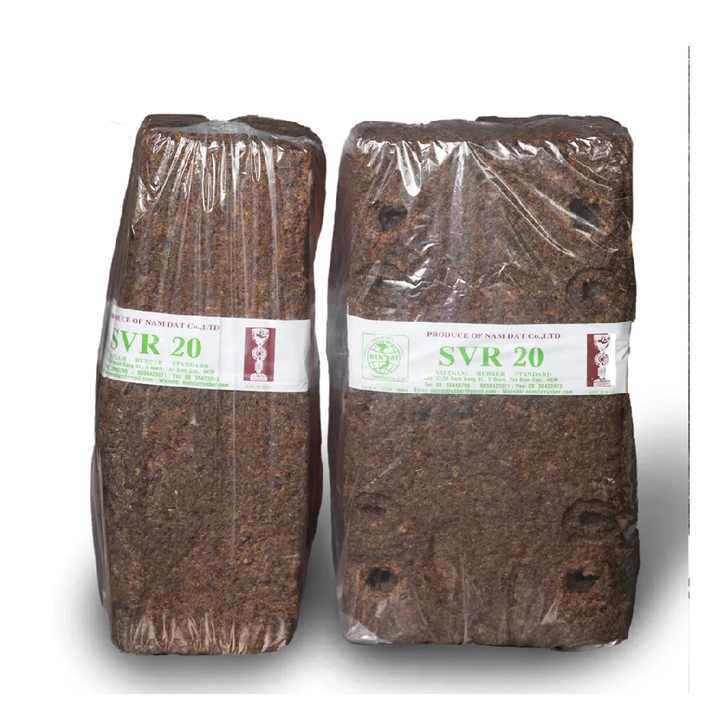Best Selling Natural Rubber Raw Materials TSR 20 SVR 20 33.33 Kg/Bale Brown Rubber for Making Tires, Soles Shoes, Belts