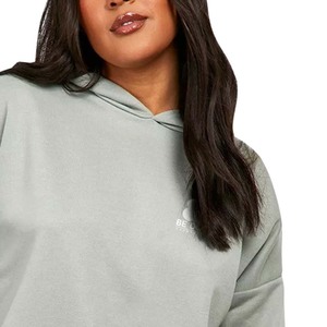 Nueva Moda Sudadera con Capucha Oversize para Mujer, Lavado Ácido, Efecto Vintage Desgastado, Transpirable, Ecológica, Invierno, Casual, Diseño Liso - Product Image 6
