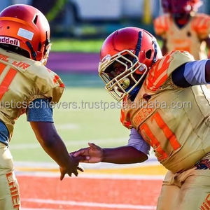 เสื้อฟุตบอลอเมริกัน100% โพลีเอสเตอร์แขนสั้นระบายอากาศได้ดีพิมพ์ลายถ่ายโอนความร้อนเยาวชนเด็กผู้ใหญ่ขนาดใหญ่ - Product Image 3