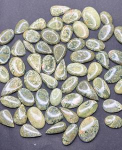 Cabujón ovalado suelto de jaspe verde natural 100%, piedras preciosas de jaspe oceánico, lote al por mayor, forma de mezcla para hacer joyas, piedras preciosas, - Product Image 1