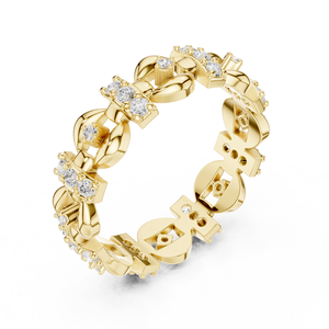 Bague Alphabet 14K pour Idée Cadeau Couple - Product Image 6