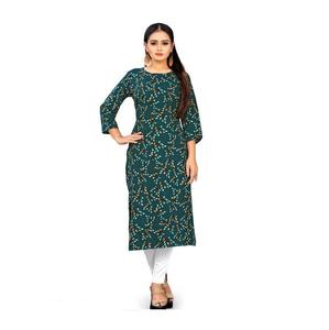 Boutique indienne Prêt-à-porter de créateur Impression numérique Kurti Exclusive Party Collection Crape Exclusive Kurta - Product Image 1