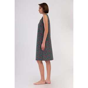 Vestido de dormir para mujer con tirantes anchos y bolsillos con cremallera para uso doméstico - Product Image 3