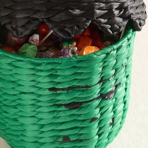 Vente en gros de paniers d'Halloween en jacinthe d'eau de ferme pour bonbons, fruits, panier de rangement de cuisine, bon prix du Vietnam - Product Image 2