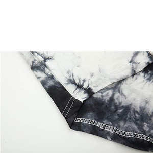 Camisetas Vintage lavadas con ácido de gran tamaño para hombre, ropa informal de Hip Hop personalizada con camisa de algodón con dobladillo de curva Hipster teñida con lazo - Product Image 6