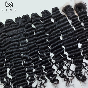 SMA Wholesale High Quality Raw Vietnam Hair Natural Color Deep Wave Swiss HD Lace Frontal <b>Wig</b> for <b>Women</b> Wholesale Vendors (SA) - Product Image 1