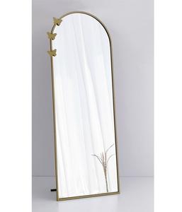 Modern Butterfly Detail <b>Full</b> <b>Length</b> Arched <b>Gold</b> <b>Mirror</b> For Stylish Bedroom And Interior Decoration - Product Image 1
