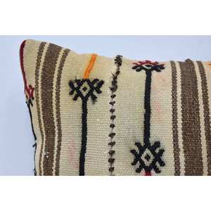 16x24 pouces Beige bohème Kantha Patchwork laine oreiller Vintage Floral tissé coussin décoratif sol coussin uni jeter oreiller - Product Image 2