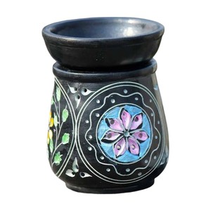Design luxueux conception incurvée à la main stéatite sculpture brûleur à huile aromatique et porte-bâton avec forme ronde pour article de cadeau de parfum - Product Image 5