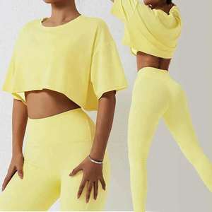 T-shirt Crop Top Streetwear Personnalisé avec Logo, Vente en Gros, Décontracté pour Femmes, Respirant, en Coton Tricoté - Product Image 5