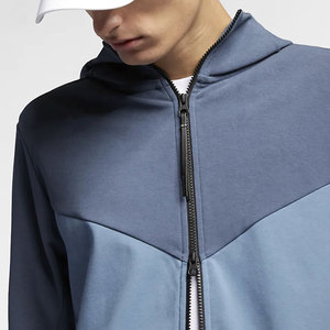 Sweat à capuche zippé pour homme, 100% coton, gris clair, coupe oversize, style ample, avec poche kangourou, en polaire épaisse, pour l'hiver, imprimé numérique, économique - Product Image 5