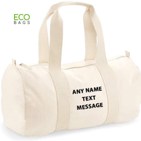 Sac de sport pliable personnalisé en toile tendance avec fermeture éclair pour voyage, grande capacité, vente en gros, fabriqué au Vietnam