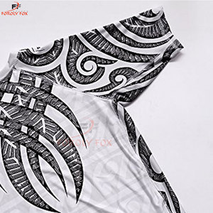 การ์ดผื่นราคาต่ําออกแบบเองระเหิดพิมพ์แขนยาวราคาถูกขนาดบวกผู้ชายยามผื่น - Product Image 4