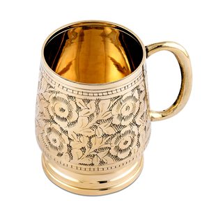 Taza de café de latón antiguo de estilo clásico Premium, regalo perfecto para Navidad, Acción de Gracias o en cualquier momento, hecha de Metal - Product Image 1