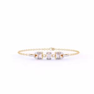 IGI Certificado de alta calidad Moissanite Tennis 925 Sterling White Gold 14K Pulsera Pulseras de tenis - Product Image 5