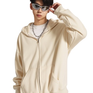 Sudaderas con capucha en blanco con estampado de logotipo personalizado de alta calidad Sudaderas con capucha para hombre Sudadera con capucha con cremallera lisa en blanco - Product Image 1