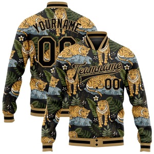 Direct Industry Wholesale Casual Winter Custom Black Neon Green-Gray Bomber Full-Snap Varsity Letterman Split Fashion Jacket - Product Image 3
