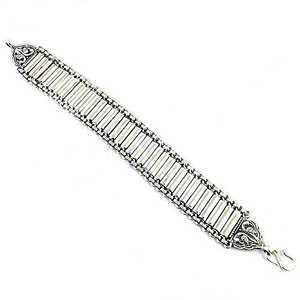Bracelet rectangulaire en argent 925 avec plaqué or, style religieux tendance, pierre principale en zircon, pour cadeau de mariage pour femmes, bijoux - Product Image 3